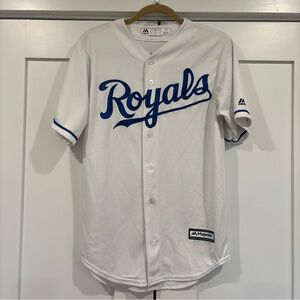 Kansas City Royals Majestic Men's Home White Cool Base Blank Jersey Size Small